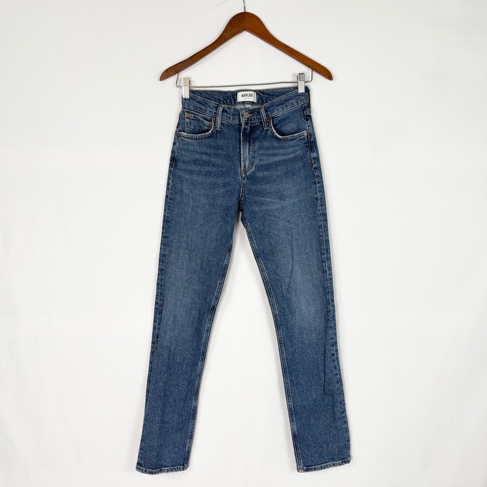 AGOLDE Lyle Mid‎ Rise Straight Jeans in Nova Size 23 Organic Cotton